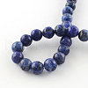 Dyed Natural Sesame Jasper Round Beads Strands X-G-R342-6mm-12-3