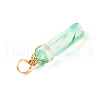 Electroplated Natural Quartz Pendants PALLOY-JF00846-02-4