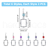 Unicraftale 2 Sets Alloy Painting Frame Pendant Decorations FIND-UN0002-04-2
