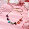 Natural Mixed Gemstone Round Beaded Bracelets BJEW-JB11058-01-2
