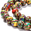Synthetic Malachite Beads Strands X-G-I199-32-10mm-G-6