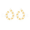 Golden 304 Stainless Steel Stud Earrings with Enamel HU1446-2-1