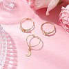3Pcs Copper Wire Wrapped Natural Green Aventurine Faceted Round Bead Finger Rings for Women RJEW-JR00887-04-2