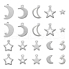 60Pcs 10 Style 304 Stainless Steel Pendants STAS-FS0001-14P-2
