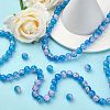 Spray Painted Crackle Glass Beads Strands CCG-Q001-10mm-19-4