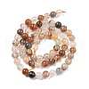 Natural Thousand Layer Lodolite Quartz Beads Strands G-M451-A01-6mm-3