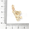 Brass Micro Pave Clear Cubic Zirconia Pendants KK-R213-10G-3