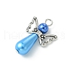 Angel Acrylic Imitation Pearl Pendants PALLOY-TAC0047-4