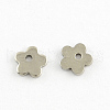 304 Stainless Steel Stamping Blank Tag Flower Charms Pendants STAS-Q171-02-1