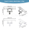 AHADERMAKER 2 Pair 2 Colors Plastic Shoe Decorations FIND-GA0003-85-2