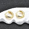 Brass Micro Pave Clear Cubic Zirconia Hoop Earrings EJEW-H157-06G-2