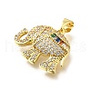 Brass Micro Pave Cubic Zirconia Pendants KK-Q066-27G-2