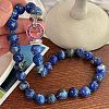 12mm Round Natural Lapis Lazuli Beaded Necklaces FS-WG85822-01-1