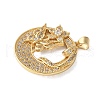 Brass Micro Pave Cubic Zirconia Pendants KK-A252-20G-2