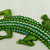 Halloween Crocodile Zinc Alloy Olivine Rhinestone Bib Necklaces for Women FS-WGFFF11-01-3