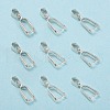 Silver Color Plated Brass Ice Pick Pinch Bails X-KK-K802-S-1