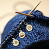 20Pcs 10 Style Round Wood Locking Stitch Markers TOOL-WH0057-003-7