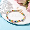 Glass Seed Braided Beaded Bracelet BJEW-MZ00058-2