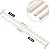 Olycraft 60Pcs 2 Style Candlenut Wood Sticks WOOD-OC0002-27-2