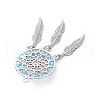 4Pcs 4 Colors Handmade Glass Seed Beads Pendants PALLOY-MZ00766-5