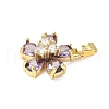Brass Micro Pave Cubic Zirconia Pendants KK-D357-12B-G-2