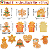 SUNNYCLUE 66pcs 11 styles Christmas Theme Resin Decoden Cabochons RESI-SC0005-59-2