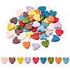 Painted Natural Wood Beads WOOD-FH0001-06-1