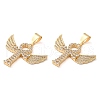 Brass Micro Pave Cubic Zirconia Pendants KK-D061-03G-2
