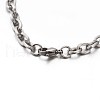 304 Stainless Steel Cable Chain Bracelets BJEW-O086-05-1