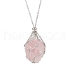 304 Stainless Steel Empty Macrame Pouch Star Moon Pendant Cable Chain Necklace Making NJEW-JN05281-02-3