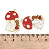 Golden Plated Alloy Enamel Pendants ENAM-Z017-09G-03-3