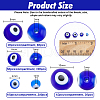 Olycraft Handmade Evil Eye Lampwork Round Beads LAMP-OC0001-01-2