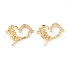 Brass Micro Pave Clear Cubic Zirconia Links ZIRC-Z007-20G-1