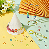   200Pcs 20 Colors Baking Painted Iron Jump Rings IFIN-PH0002-10-5