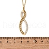 304 Stainless Steel Crystal Rhinestone Infinity Pendant Necklaces NJEW-R026-09G-5