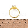 Brass Micro Pave Clear Cubic Zirconia Cuff Finger Rings RJEW-G337-26G-5