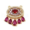 Brass Micro Pave Cubic Zirconia Pendants KK-S526-11G-A-1