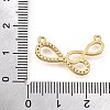 Brass Micro Pave Clear Cubic Zirconia Pendants KK-U065-12G-3