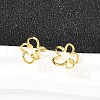 Hollow Flower 925 Sterling Silver Stud Earrings EJEW-S271-03G-1