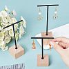 T Bar Iron & Wood Earring Displays Sets EDIS-WH0016-03-3