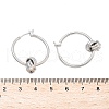 Brass Twist Hoop Earrings for Women EJEW-L297-01A-P-5