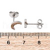 Tarnish Resistant 304 Stainless Steel Stud Earrings X-EJEW-F227-18P-2