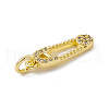 Brass Micro Pave Cubic Zirconia Pendants ZIRC-F132-81G-3