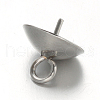 304 Stainless Steel Cup Pearl Peg Bails Pin Pendants STAS-F094-03C-P-3