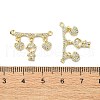 Rack Plating Brass Micro Pave Clear Cubic Zirconia Pendants KK-R157-12B-G-3