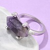 Natural Amethyst Finger Rings RJEW-P121-A02-1