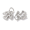 Rack Plating Brass Micro Pave Clear Cubic Zirconia Pendants KK-Z039-14P-2