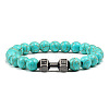 Blue turquoise alloy dumbbell jewelry bracelet for men's high-end and versatile accessories GK5142-21-1