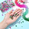 6 Styles Gradient Color Transparent Painted Glass Beads Strands DGLA-YW0001-28A-6