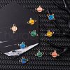 20Pcs 4 Colors Alloy Enamel Pendants ENAM-FS0001-07-5
